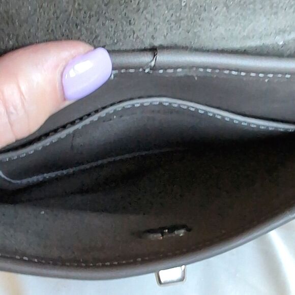 Rare -Vintage COACH Tango Flap Turn-Lock Dk Gray 🩶 Mini Crossbody Bag - Picture 12 of 16